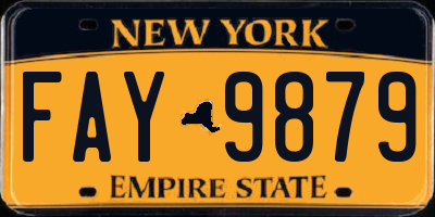 NY license plate FAY9879