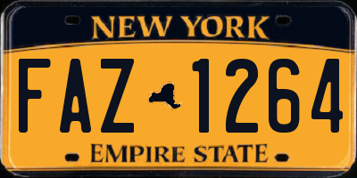 NY license plate FAZ1264