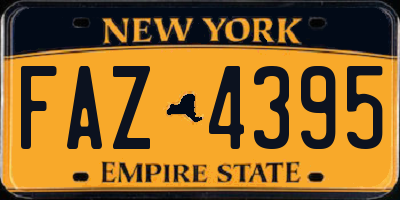 NY license plate FAZ4395