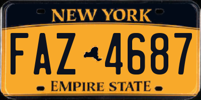 NY license plate FAZ4687