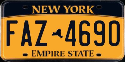NY license plate FAZ4690