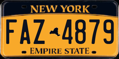 NY license plate FAZ4879