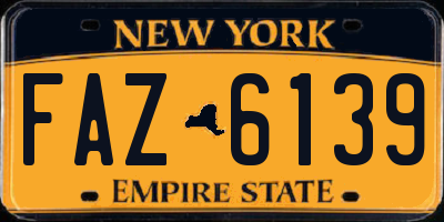 NY license plate FAZ6139