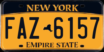 NY license plate FAZ6157