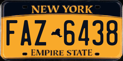 NY license plate FAZ6438