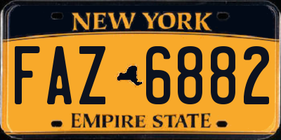 NY license plate FAZ6882