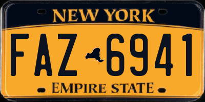 NY license plate FAZ6941
