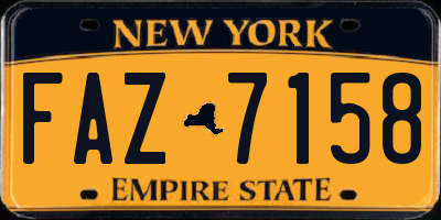 NY license plate FAZ7158