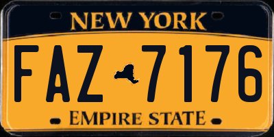 NY license plate FAZ7176