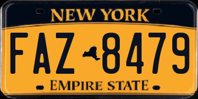 NY license plate FAZ8479