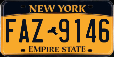 NY license plate FAZ9146