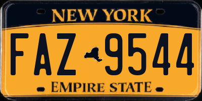 NY license plate FAZ9544