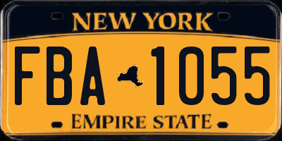 NY license plate FBA1055