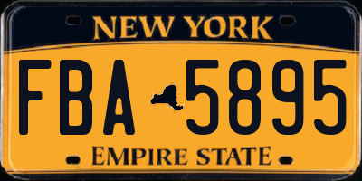 NY license plate FBA5895