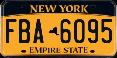 NY license plate FBA6095