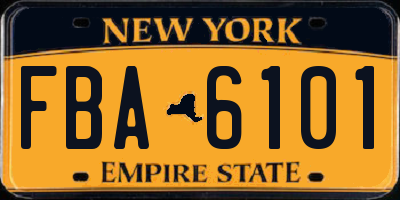 NY license plate FBA6101