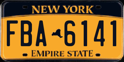 NY license plate FBA6141