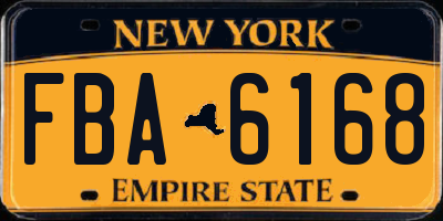 NY license plate FBA6168