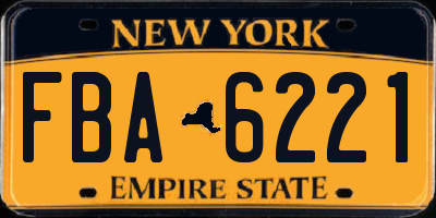 NY license plate FBA6221