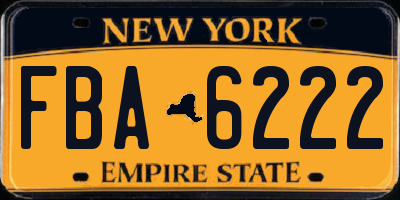 NY license plate FBA6222