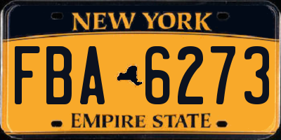 NY license plate FBA6273