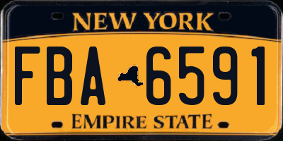 NY license plate FBA6591