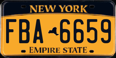 NY license plate FBA6659