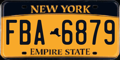 NY license plate FBA6879