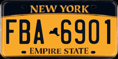 NY license plate FBA6901