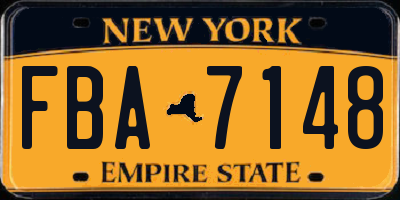 NY license plate FBA7148