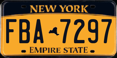 NY license plate FBA7297