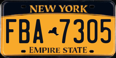 NY license plate FBA7305