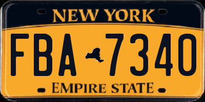 NY license plate FBA7340