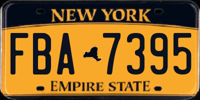 NY license plate FBA7395