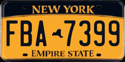 NY license plate FBA7399