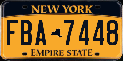 NY license plate FBA7448