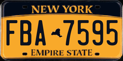 NY license plate FBA7595