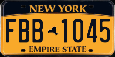 NY license plate FBB1045