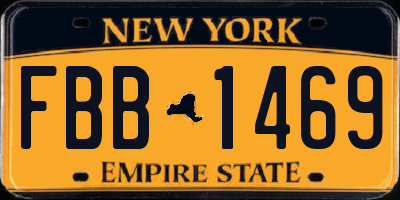 NY license plate FBB1469