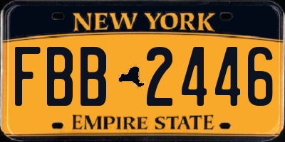 NY license plate FBB2446
