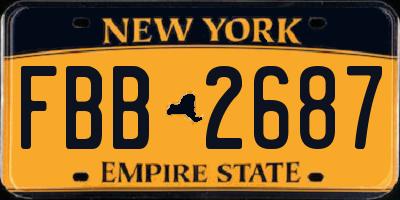 NY license plate FBB2687