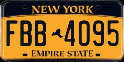 NY license plate FBB4095