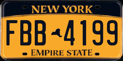 NY license plate FBB4199