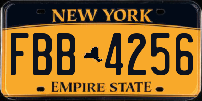 NY license plate FBB4256