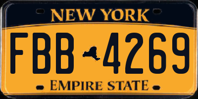 NY license plate FBB4269