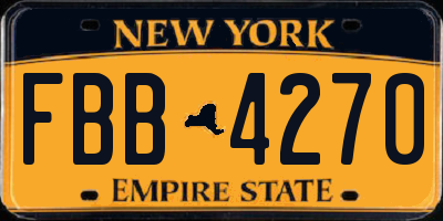 NY license plate FBB4270