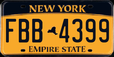 NY license plate FBB4399