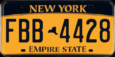 NY license plate FBB4428