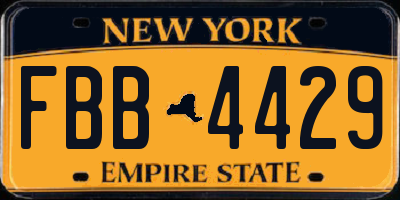 NY license plate FBB4429
