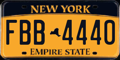 NY license plate FBB4440